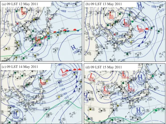 Fig. 2. Aerosol absorption coefficient, absorption Angström exponent (AAE) and PM 10 mass concentration at Gosan during the Asian dust and pollution episodes