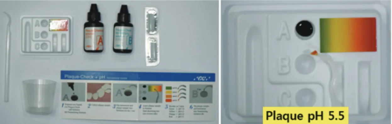 Fig. 4. Plaque pH test kit (Plaque-Check pH kit; GC-America).