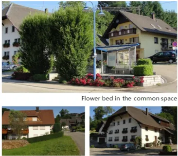 Fig. 11 Flower bed types and design ways in the village 