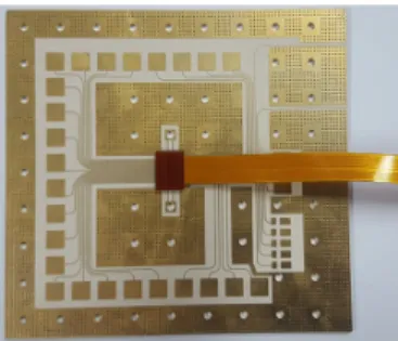 그림  4.  설계 제작된 DC  바이어스 및 RF  제어 PCB Fig.  4.  Designed  PCB  for  DC  bias  and  RF  control.