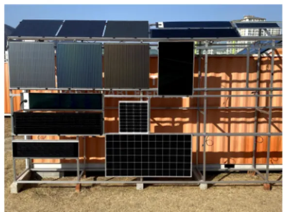 Fig. 2  View of the BIPV module performance test facility
