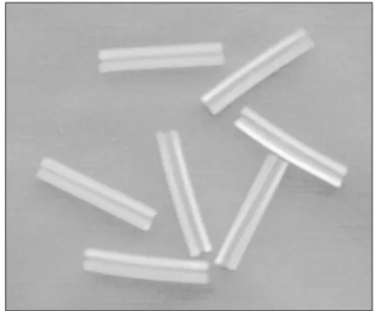 Fig. 1. Preparation of sterilized cellulose membrane. Fig. 2. Modification  of  a  silicon  tube  (Internal  Dia- Dia-meter 1.98 mm, length 14 mm).