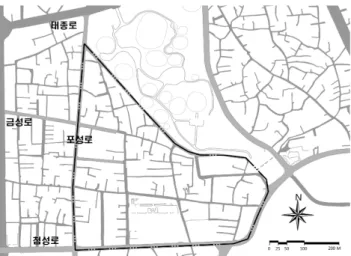 Figure 5. Road Pattern in Hwang-Nam Dong