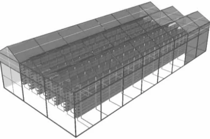 Fig.  1.  3D  model  of  natural  light  based  multi-layered  plant  factory