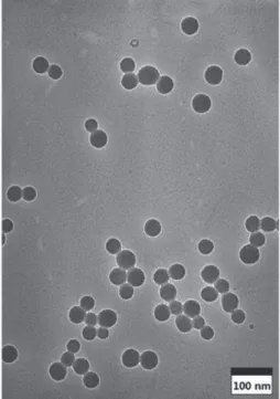 Fig. 5. TEM micrograph of silica nanoparticles (MS5) synthesized at reaction temperature of 50 o C.