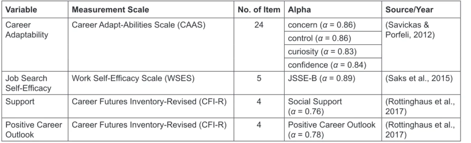 Table 2: Summary of Study Measures