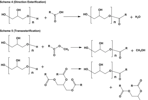 Fig.  8.  Synthesis  Schemes  of  Polyglycerin  Fatty  Acid  Ester  (1). 