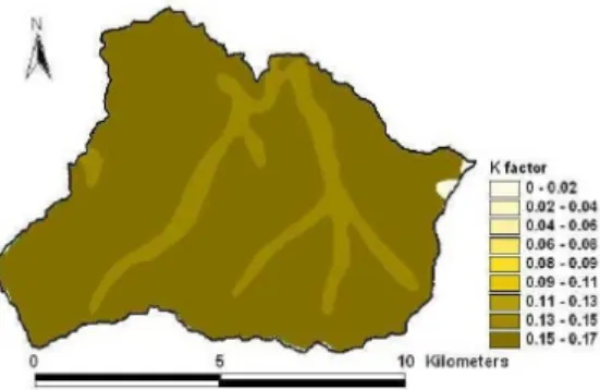 Fig. 5. LS-Factor in Jawoon-ri Watershed.