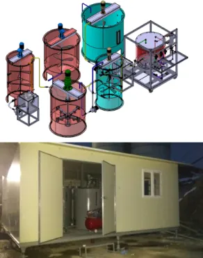 Fig.  1.  Pilot  Plant  3D  도면  및  현장사진.