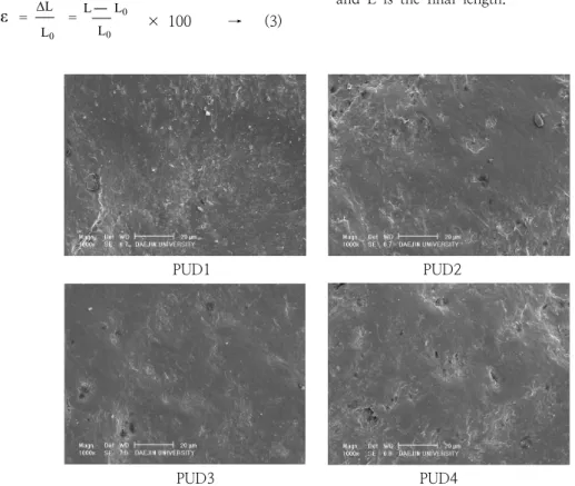 Fig.  4.  The  SEM  image  of  flexibility(wet)  test  result  in  leather  surface.