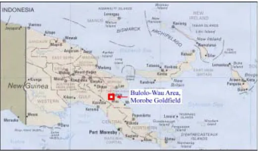 Fig.  1.  Location  map  of  Bulolo-Wau  area