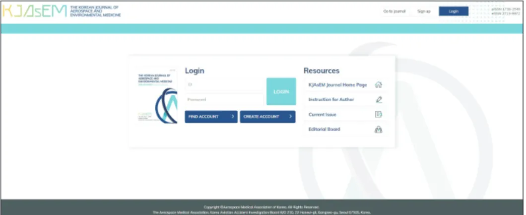 Fig.  8.  Our journal’s online submission  system newly opened in 2020 (http://