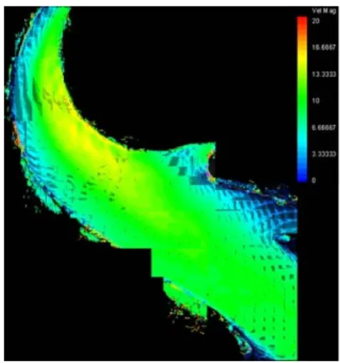 Fig.  6  Expanded  view  of  flow  distribution  around  outlet 3.2  Pitot  Tube  실험  결과 비접촉식의  PIV  실험과  다른  접촉식  실험인  Pitot Tube 실험을 통하여 측정의 정확도를 검증하 였다