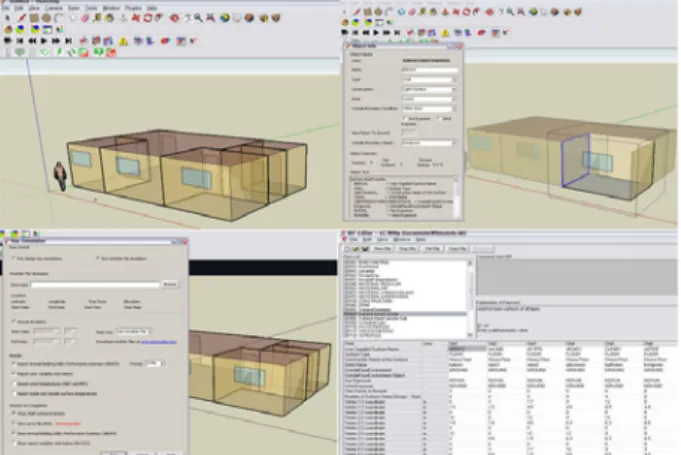 Fig.  3    SketchUp-EnergyPlus  simulation  process