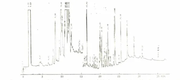 Fig.  9-Gas  chromatogram  of  the  petroleum  ether  insoluble  fraction  of  the  chloroform-methanol  (2 :  1 )、