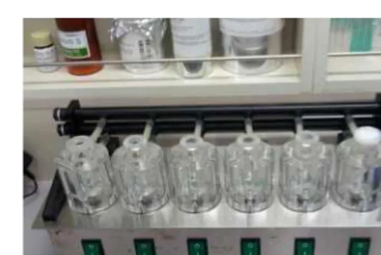 Fig. 1. Photograph of In Vitro transdermal absorption apparatus of drug release.