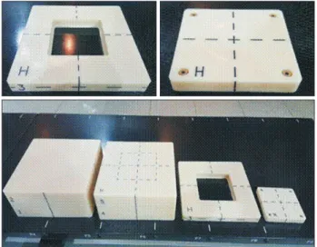 Fig. 1.  Fabrication of phantom for measuring output dose using a 