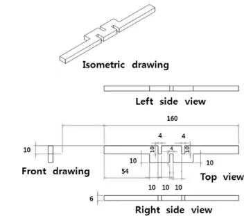 Fig.  2  Experimental  model  with  8  turn  single  passage,  dimensions  in  millimeters (11)