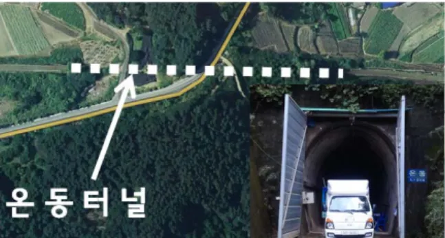 Fig.  1  Location  and  portal  of  test  tunnel