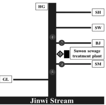 Table  6.  Summary  of  pollution  status  for  the  Hwangguji  stream  watershedFig.  7