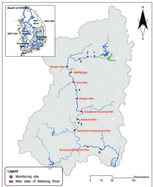 Fig.  1.  Study  area  and  monitoring  sites.