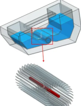 Fig. 2 Concept graphic of WEC with a cross-flow turbine and double structure