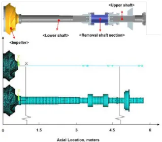 Figure 4 Finite Element Model of RCP Shaft Assembly 