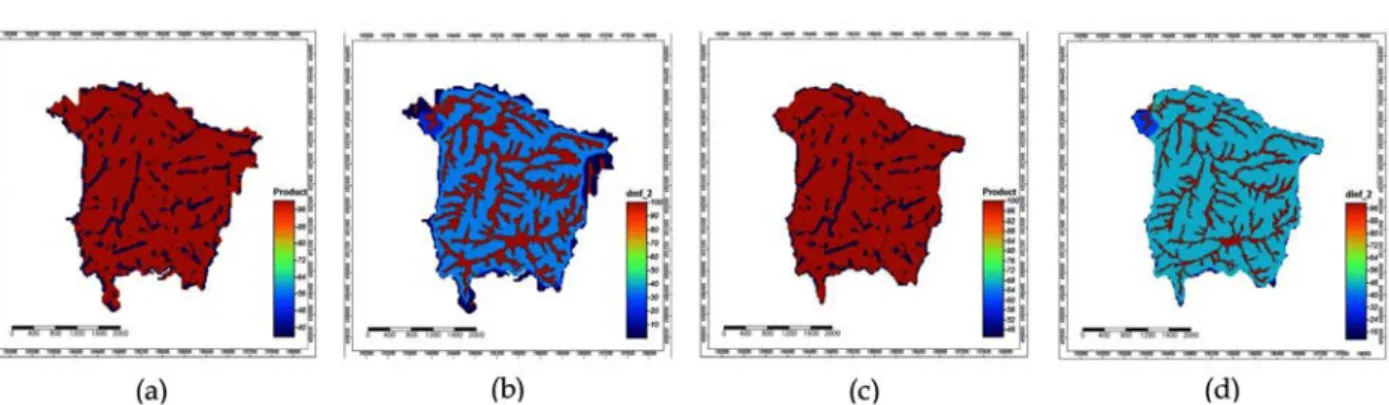 Table  3.  Mean  Contribution  of  Pixels  to  the  Outlet  by  a  Com-    bined  Flow  Direction  Methods