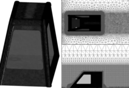 Figure 2    Representative mesh used in the HSM acoustic  simulations for BASE geometry 