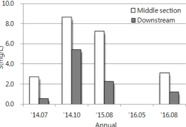 Fig.  4.  The  relation  of  DO  and  sulfides  in  Lake  Youngrang. 