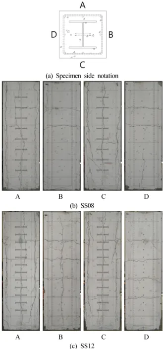 Fig. 14. Specimen surface concrete crack after loading