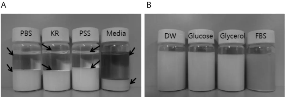 Fig. 1 − Aggregation and precipitation of zinc oxide nanoparticles (ZnONPS) in isotonic solution