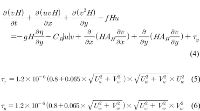 Fig. 1. Study river section of Nakdong river for oil spill simulation and GPS drifter experiments.          (4) ×     × ×× (5) 