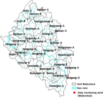 Fig.  1. Streams  in  the  han-river  basin.