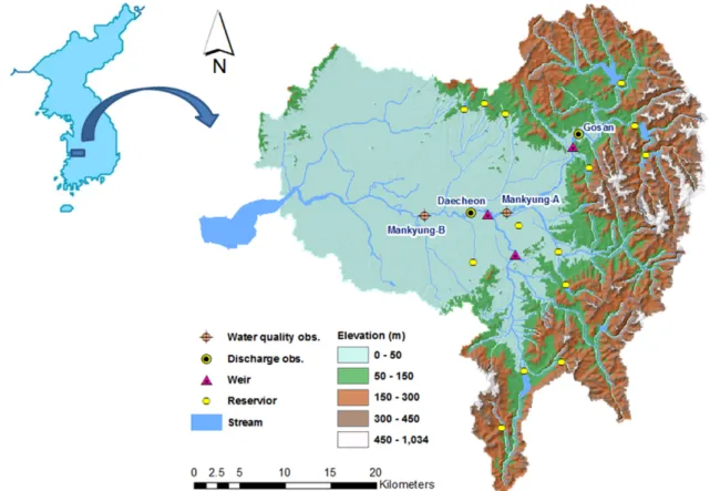 Fig. 1. Location map of the Mankyung River Watershed.
