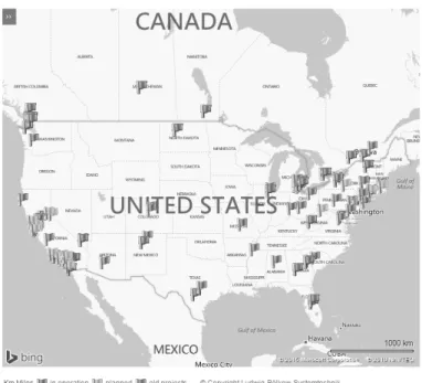 Figure  2.  Status  of  hydrogen  refueling  stations  in  USA[18].
