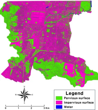 Fig. 10. Preprocessing the result of land cover map ((a) before preprocessing, (b) after preprocessing).