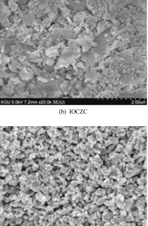 Fig. 2. Results of SEM characteristic with carrier type.