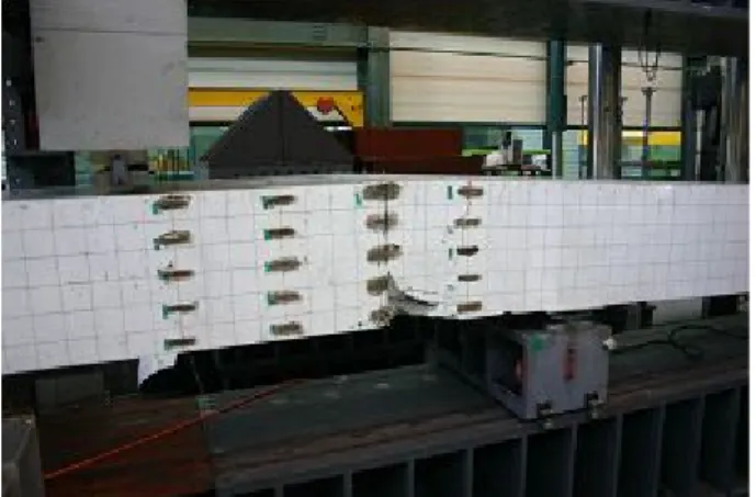 Fig. 8. Load-displacement results for the beam specimenFig. 6. Failure shape of the beam specimen