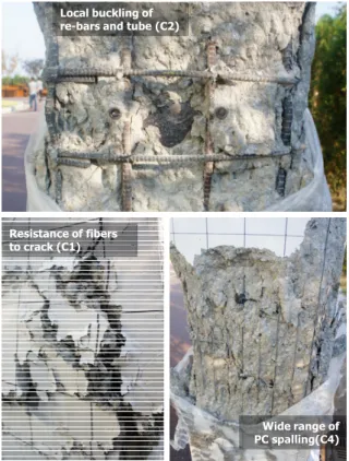 Fig. 6. Breakup of specimens