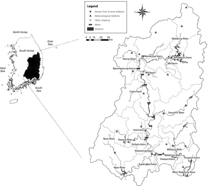 Fig. 1. Site description of Nakdong River basin(Shin et al., 2013).