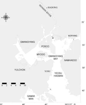 Fig 1. Map showing the sampling sites in the study area.