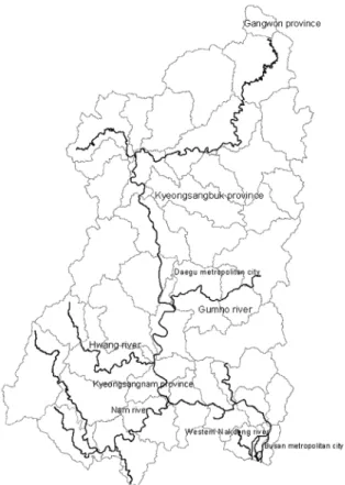 Fig. 1. Map of the Nakdong River Basin (Kim, 2007).