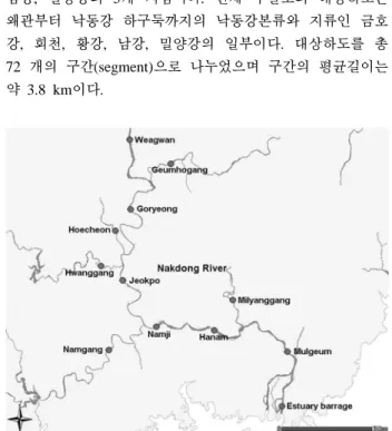 Fig. 2. The Nakdong River basin and sampling stations.