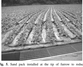 Table 2. Rainfall, total rainfall in field, surface runoff, surface  runoff ratio for 2008 (Hyun et al., 2008)