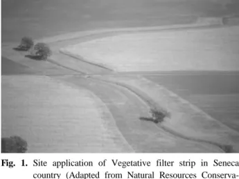 Fig. 1. Site application of Vegetative filter strip in Seneca  country (Adapted from Natural Resources  Conserva-tion Service, 2003).