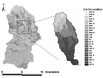 Fig. 4. Soil Distribution map using soil properties of recon- recon-ditioned soil at agricultural field.