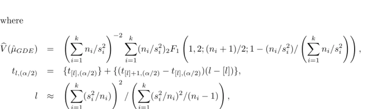Table 4.2 is designed under the condition that k = 3, n 1 = 5, 10, n 2 = 5, 10 and n 3 = 5, 10, 20