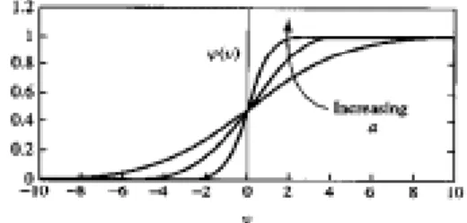 Figure  3.1.  Sigmoid  activation  function  (Haykin,1999) These  scores  are  characterized  by 