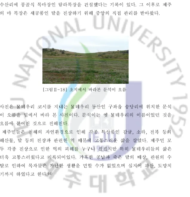 그림 초지에서 바라본 문석이 오름[Ⅱ-18]